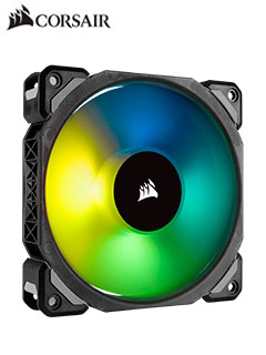 fan corsair ml140 pro rgb led, 14 cm, 1200 rpm, 13.2 vdc, 4 pines, pwm control.[@@@]a