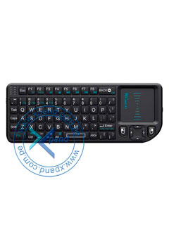 teclado inalámbrico rii mini x1, qwerty, touchpad, 2.4ghz, receptor usb, negro.p