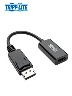 adaptador tripp-lite p136-06n-h2v2lb, displayporta hdmi 2.0, 4k, 15.24 cm, negro.