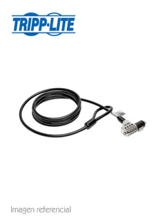 candado de seguridad de combinación para laptop tripp-lite sec6c, 1.83 m, negro.