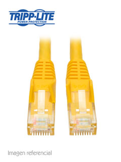cable patch moldeado tripp-lite snagless cat6 gigabit (rj45 m/m), amarillo, de 1.52 m