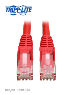 Cable Patch Moldeado Tripp-Lite Snagless Cat6 Gigabit (RJ45 M/M) - Rojo, de 2.13 mts.