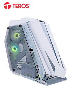 case gamer teros te-1316g, mid tower, usb 3.0 / usb 2.0, audio, ventilador argb, negr