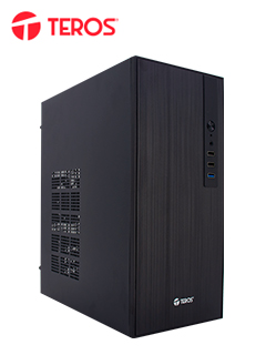 case teros te-1034s, mini tower atx, 250 w, usb 3.0 / 2.0, audio hd, negropresen