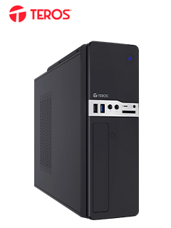 case teros te-1032s, slim, 250 w, usb 3.0 / usb 2.0, audio hd, dvd, negropresent