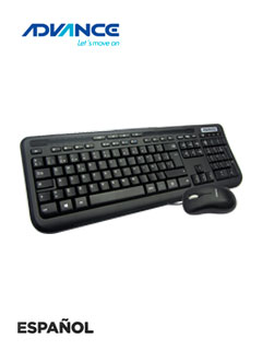 kit teclado y mouse advance ms3j2, usb 2.0, colornegro, funcionalidad estandar.