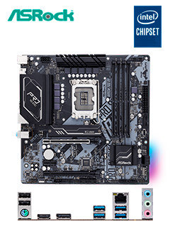 motherboard asrock b660m pro rs, chipset intel b660, lga1700, matxsoporta proces