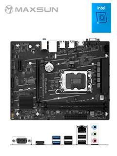 motherboard maxsun challenger h610m-d, chipset intel h610, lga1700, matxsoporta