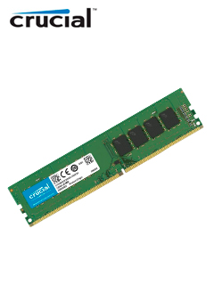 memoria crucial cb8gu2666, 8gb, ddr4, 2666 mhz, pc4-21300, 2666mt/s, dimm, cl-19, 1.2