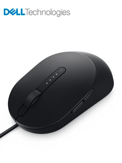 mouse dell ms3230, usb 2.0, alambrico, laser, resolucion hasta 3200 dpi, color negro/