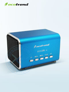 parlante <b>ecotrend eco-22bl</b>, interfaz: microsd/usb, potencia rms: 6w, <b>radio