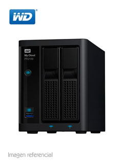 Unidad de almacenamiento en red Western Digital My Cloud PR2100, 8TB, 2 bahias, GbE.