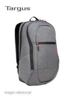 Mochila Targus Urbana, notebook hasta 16", Gris, polyester, bolsillos para accesorios