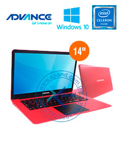 notebook advance nova nv9702, 14 led, intel celeron n3350 1.10 ghz, 4gb ddr3.un
