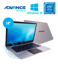 notebook advance nova nv9901, 14 led, intel atomx5-z8350 1.44ghz, 4gb ddr3.unid