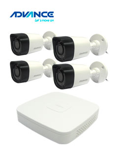Kit Cámaras IP Advance CAMHS4, 4 cámaras, DVR con disco de 1TB, Dia/Noche.