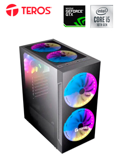 computadora gamer teros te-5352g, intel core i5-10400 2.90 ghz, 16gb ddr4, 1tb, 500gb