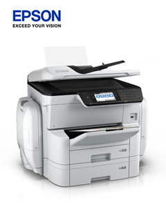 multifuncional de tinta epson workforce pro wf-c869r, imprime / escanea / copia / fax