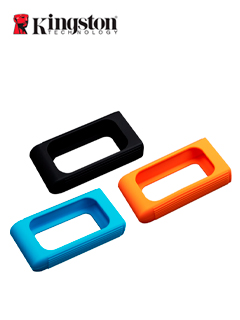 xs ssd kingston rubber sleeve 3-pack (black, blue, orange)paquete de 3 fundas de