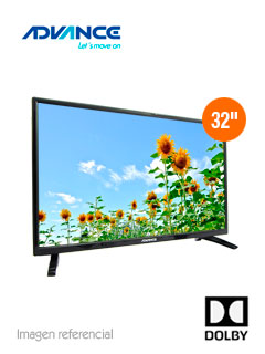 televisor advance adv32n00d, 32 led hd, 1366x768, isdb-t.brillo 200 cd/m², cont